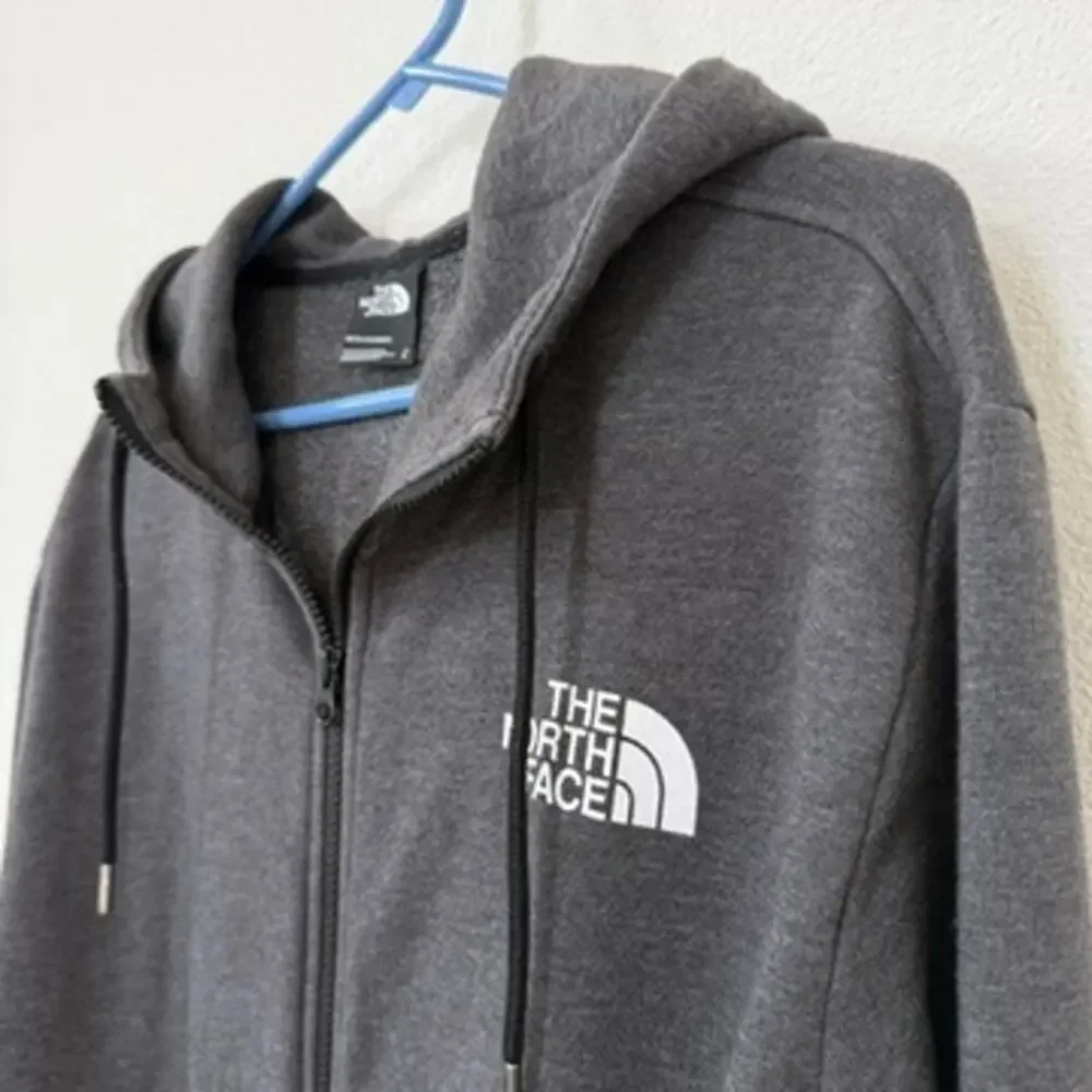 The North Face Full Zip Hoodie‎ Charcoal Gray Fleece Lined Sweatshirt Men XL